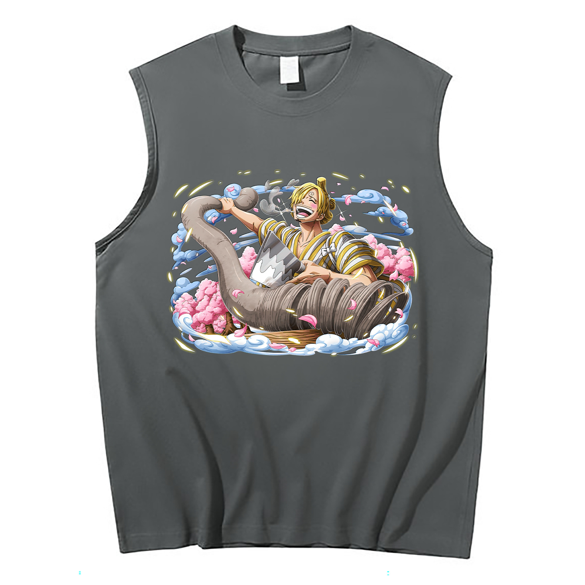 （画像用） ワンピース サンジ ONE PIECE Sanji コットン100％タンクトップ（フロントプリント）